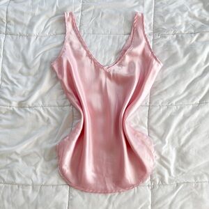 Vintage Pink Satin-Look Camisole Size M